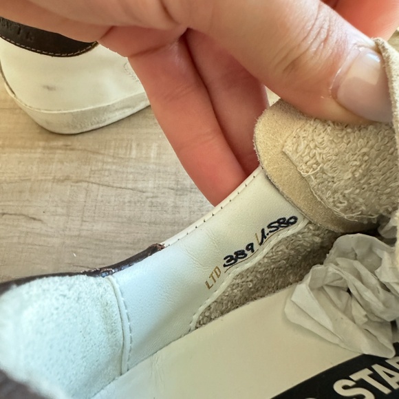 Golden Goose Super Star Private EDT White Brown Beige Sneaker - Picture 9 of 11